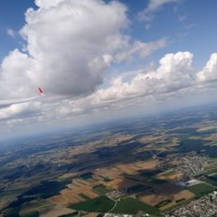 Flugwegposition um 10:08:29: Aufgenommen in der Nähe von Gemeinde Murska Sobota, 9000 Murska Sobota, Slowenien in 1175 Meter